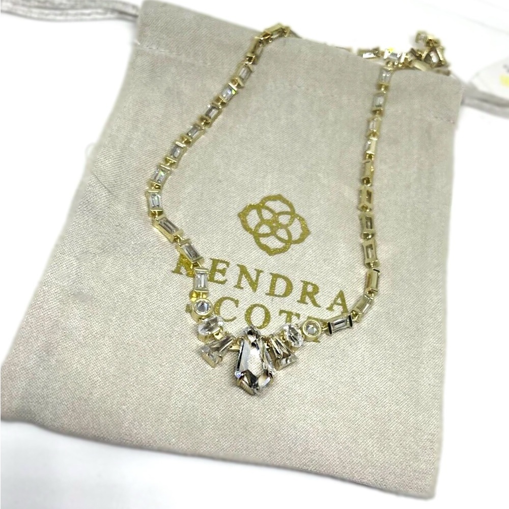 NWT Kendra Scott Christianne Collar Lustre Necklace 16” in Gold